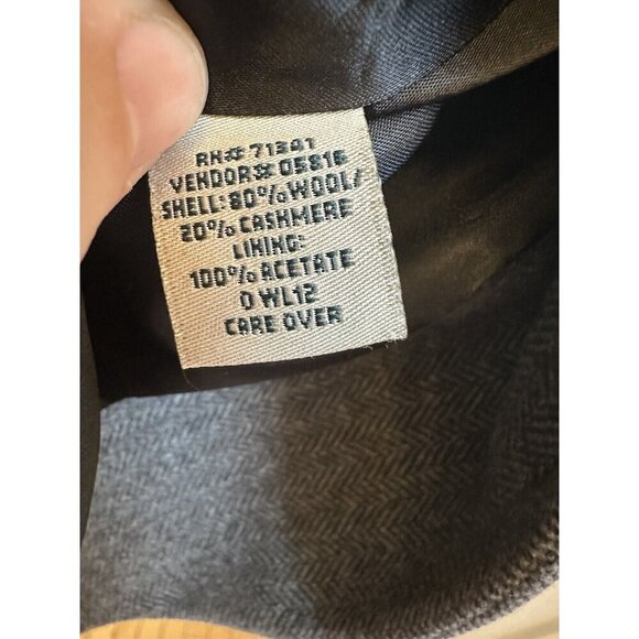 L L Bean VTG  Herringbone Wool Cashmere Blazer Jacket Classic Womens Sz 10 Gray - Picture 5 of 6